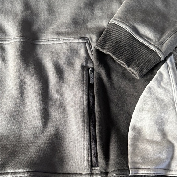 Lululemon All Yours Gray & Black Colourblock 100% Cotton Terry Hoodie w/Pockets - Picture 9 of 13